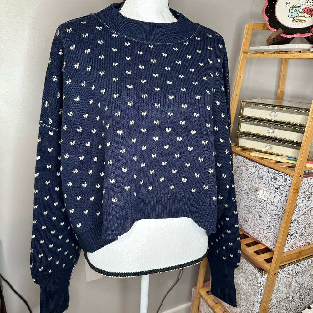 Free People Easy Street Oversize Crop Sweater NWT